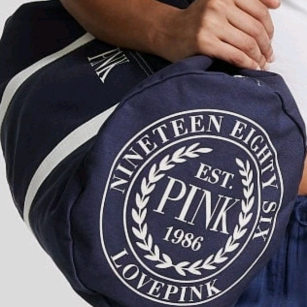 PINK Victoria's Secret Navy Duffel Bag